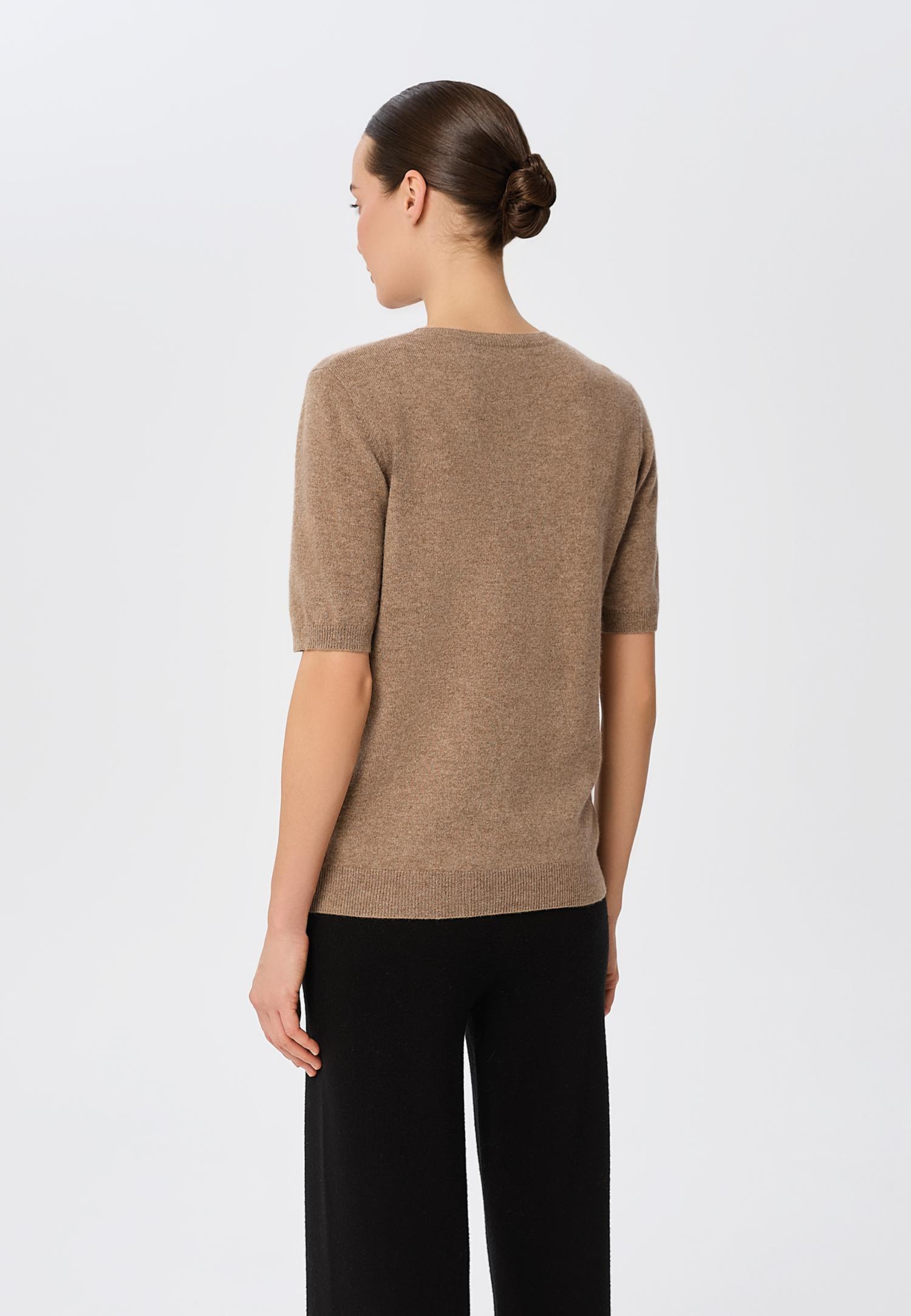 Джемпер з коротким рукавом з кашеміру